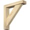 Ekena Millwork Traditional Block Rough Sawn Bracket w/ Offset Brace, Douglas Fir, 4"W x 18"D x 18"H BKT0402X18X18TRA05RDF - alternate 1